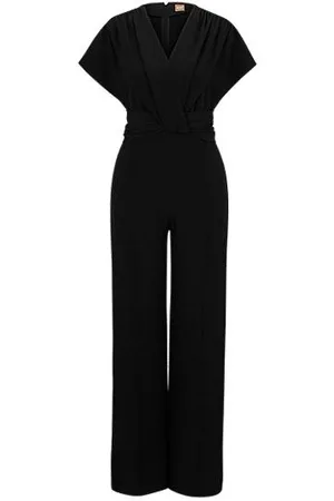 HUGO BOSS Jumpsuit met V-hals en overslag aan de voorkant