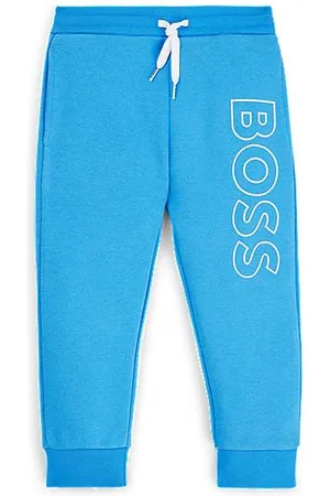 HUGO BOSS Trainingsbroek voor kinderen van een katoenmix met verticaal logo