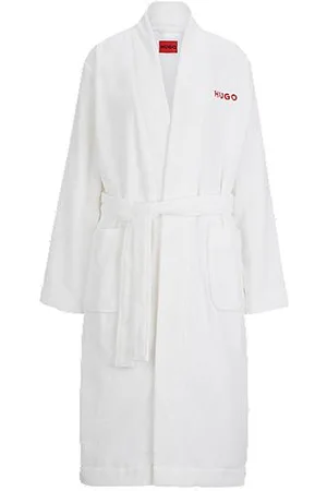 HUGO BOSS Ochtendjas van katoenen badstof met logostiksel