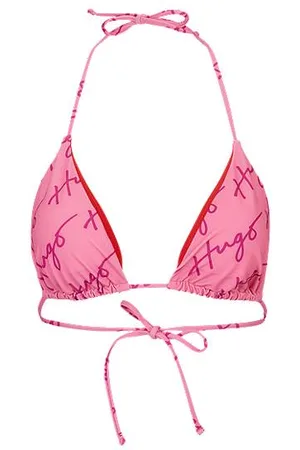 HUGO BOSS Sneldrogende triangelbikini met handgeschreven logo’s
