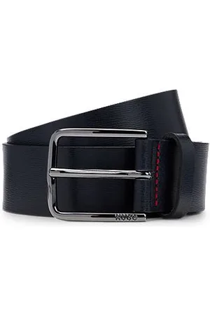 HUGO BOSS Riem van generfd leer met logogesp