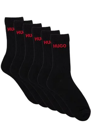 HUGO BOSS Set van zes paar kwartsokken met logodetail