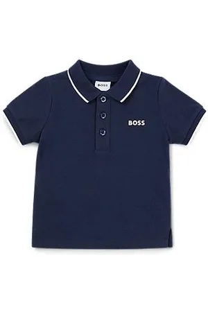 HUGO BOSS Kinderpolo van katoenpiqué met logoprint