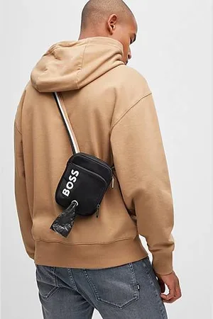 HUGO BOSS Crossbody dogwalk-tas met contrastlogo
