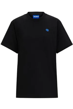 HUGO BOSS T-shirt van katoenen jersey met logopatch