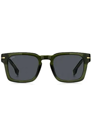 HUGO BOSS Zonnebril van acetaat met goudkleurige hardware