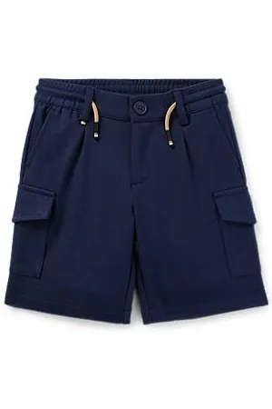 HUGO BOSS Cargoshort voor kinderen van stretchmateriaal met trekkoord aan de tailleband