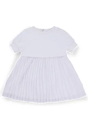 HUGO BOSS Babyjurkje met jersey top en plissérok