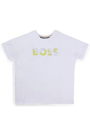 HUGO BOSS T-shirt voor kinderen van stretchkatoen met glanzende logoprint