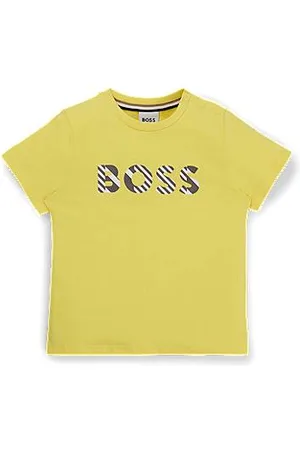 HUGO BOSS Jersey T-shirt voor kinderen van zuivere katoen met reliëflogo