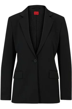 HUGO BOSS Regular-fit blazer met notch-revers