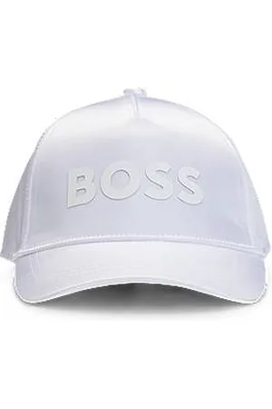 HUGO BOSS Kinderpet van satijn met logo in rubberprint