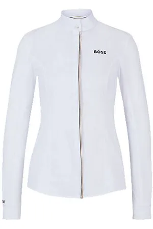 HUGO BOSS Showblouse voor ruiters met kenmerkend gestreepte biezen