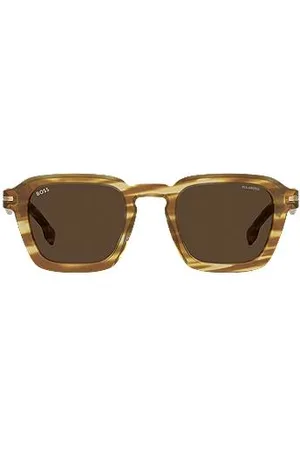 HUGO BOSS Limited edition-zonnebril van acetaat met dessin, van Italiaans fabricaat
