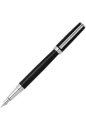 HUGO BOSS Vulpen in zwarte glanslak met logoring