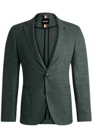 HUGO BOSS Slim-fit colbert van gemêleerd stretchmateriaal