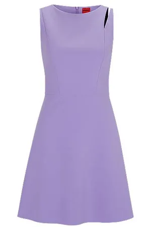 HUGO BOSS Mouwloze mini-jurk met cut-out op de schouder