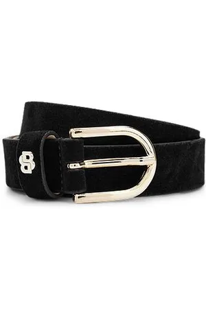 HUGO BOSS Suède riem met Double B-monogram