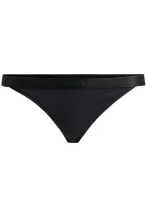 HUGO BOSS String van een katoenmix met logotailleband