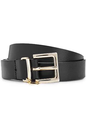 HUGO BOSS Riem van Italiaans leer met goudkleurig logobedeltje
