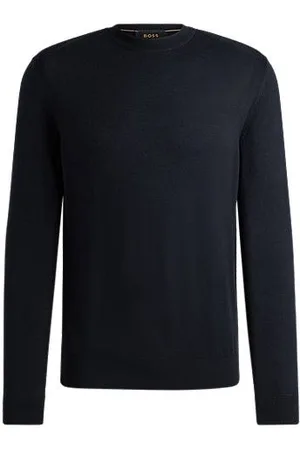 HUGO BOSS Regular-fit trui van wol, zijde en kasjmier