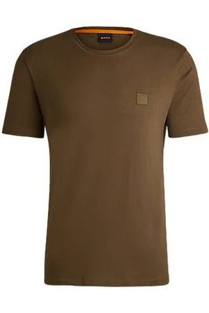 HUGO BOSS T-shirt van katoenen jersey met logopatch
