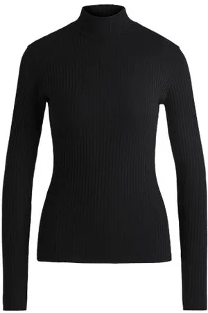 HUGO BOSS Slim-fit T-shirt van stretchkatoen met logoprint