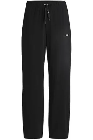 HUGO BOSS Pyjamabroek van stretchkatoen met logokoorden