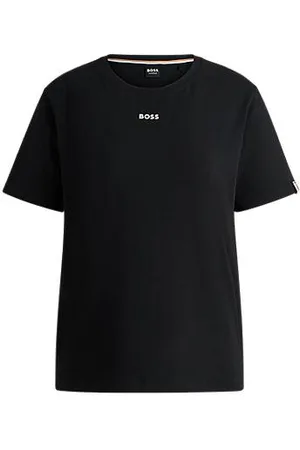 HUGO BOSS Jersey pyjamashirt van stretchkatoen met logoprint