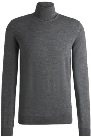 HUGO BOSS Regular-fit coltrui van scheerwol
