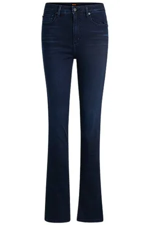HUGO BOSS Slim-fit uitlopende jeans van blauw stretchdenim