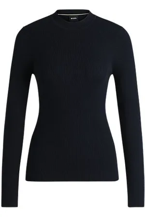 HUGO BOSS Gebreide trui met geribde structuur