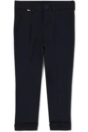 HUGO BOSS Kinderpantalon van stretchmateriaal met kenmerkende details