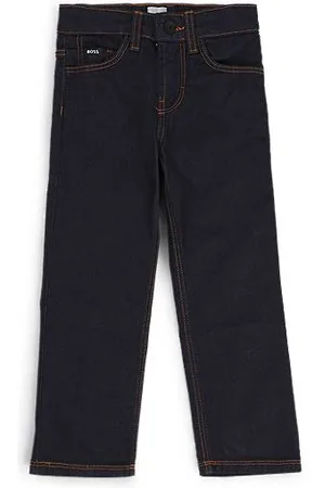 HUGO BOSS Regular-fit kinderjeans met Double B-monogramstud