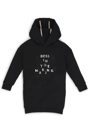 HUGO BOSS Hoodiejurk voor kinderen van stretchkatoen met kenmerkende print