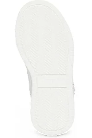 HUGO BOSS Kindersneakers van leer met details van metallic imitatieleer