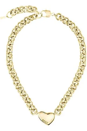 HUGO BOSS Goudkleurige ketting met hartvormig bedeltje