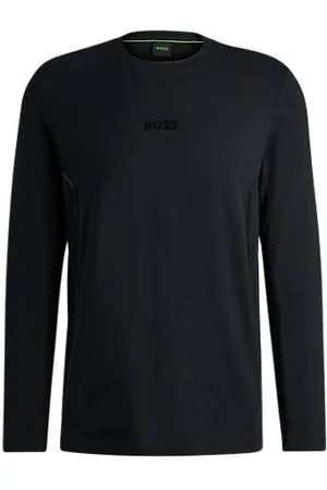 HUGO BOSS T-shirt van katoenen jersey met logo in spiegellook
