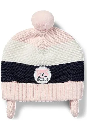 HUGO BOSS Babybeanie van katoen met rode pandapatch