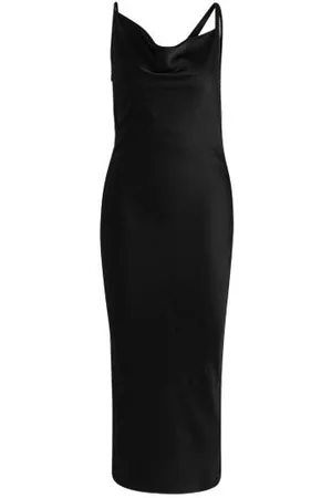 HUGO BOSS NAOMI x -cocktailjurk met asymmetrische, gedrapeerde halslijn