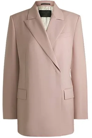 HUGO BOSS NAOMI x relaxed-fit blazer van natuurlijke stretchwol