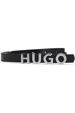 HUGO BOSS Riem van Italiaans leer met logogesp