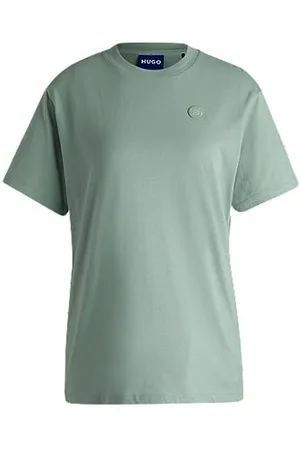 HUGO BOSS T-shirt van katoenen jersey met logopatch
