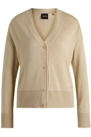 HUGO BOSS Regular-fit vest met siliconen logo van zacht garen