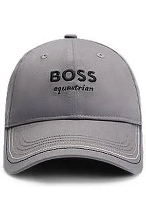 HUGO BOSS Pet met leren bandje en logostiksel voor paardensport