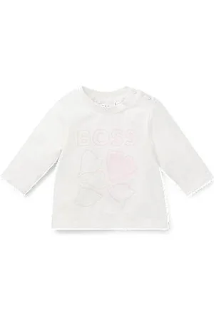 HUGO BOSS T-shirt voor baby’s van stretchkatoen met logo-artwork