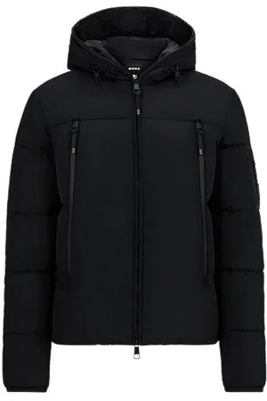 HUGO BOSS Pufferjack met capuchon en zakken met fleece voering voor de ruitersport