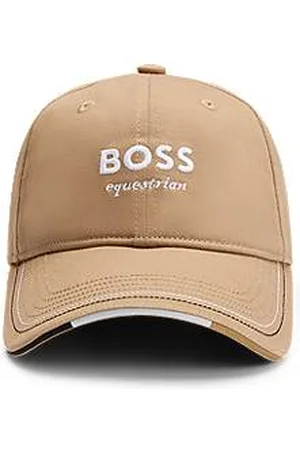 HUGO BOSS Pet met leren bandje en logostiksel voor paardensport