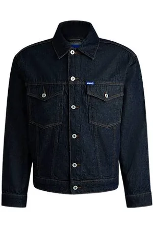 HUGO BOSS Denim jack met verstelbare zoom