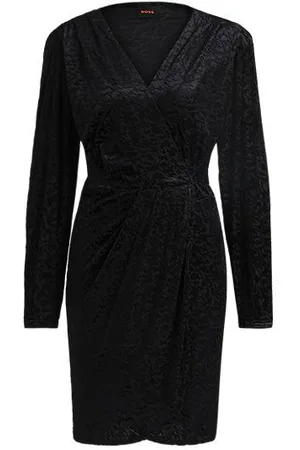HUGO BOSS Wikkeljurk van burn-out jersey